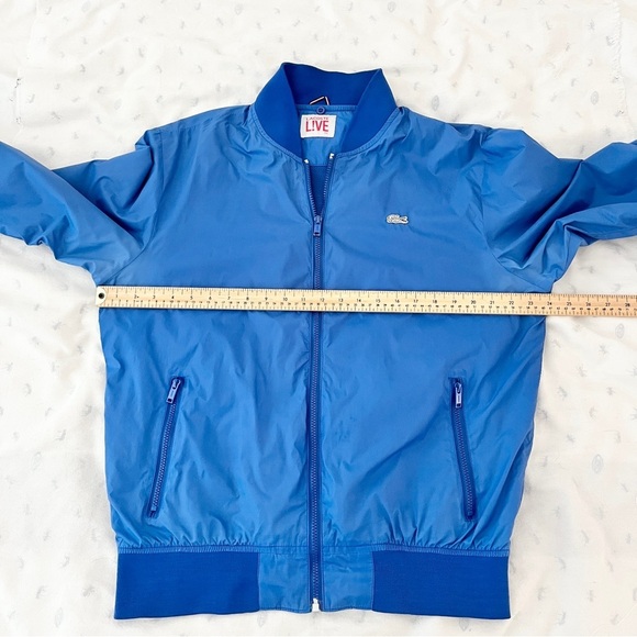 Lacoste Live Retro Y2K Style Zip-Up Sports Track Jacket- Blue, Men's Large - Picture 10 of 10